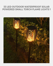 Load image into Gallery viewer, 33 Led Outdoor Waterproof Solar Powered Small Torch Flame Lights | Solar Powdered Lights - Eco Friendly
