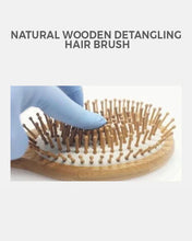 Load image into Gallery viewer, Natural Wooden Detangling Hair Brush | Bamboo Hair Brush - Eco Friendly
