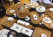 Load image into Gallery viewer, Bamboo Round 2 Section Platter 10&quot; inch | For Appetizers / Barbecue / - Eco Friendly
