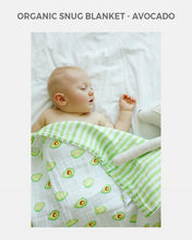 Load image into Gallery viewer, Organic Snug Blanket – Avocado | Cotton Muslin Snug Blanket - Eco Friendly
