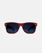 Load image into Gallery viewer, Red Stripe Two Tone Sunglasses, Engraved and Polarized | Bamboo Sunglasses - Eco Friendly
