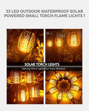 Load image into Gallery viewer, 33 Led Outdoor Waterproof Solar Powered Small Torch Flame Lights | Solar Powdered Lights - Eco Friendly
