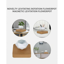 Load image into Gallery viewer, Novelty Levitating Rotation Flowerpot Magnetic Levitation Flower Pot | Floating Bonsai Pot - Eco Friendly
