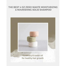 Load image into Gallery viewer, The Best 4 oz Zero Waste Moisturizing &amp; Nourishing Solid Shampoo |Zero Waste Natural Products and Sulfate Free Travel Size Toiletries - Eco Friendly
