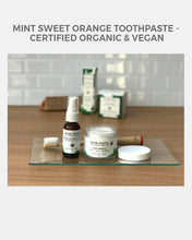 Load image into Gallery viewer, Mint Sweet Orange Toothpaste - Certified Organic &amp; Vegan | Orange Flavored Toothpaste - Eco Friendly
