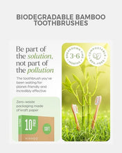 Load image into Gallery viewer, Biodegradable Bamboo Toothbrushes | Bamboo Bristle Toothbrush - Eco Friendly

