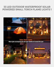 Load image into Gallery viewer, 33 Led Outdoor Waterproof Solar Powered Small Torch Flame Lights | Solar Powdered Lights - Eco Friendly
