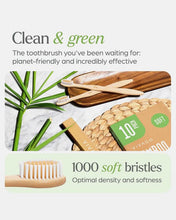 Load image into Gallery viewer, Biodegradable Bamboo Toothbrushes | Bamboo Bristle Toothbrush - Eco Friendly
