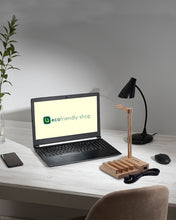 Load image into Gallery viewer, 2 in 1 Bamboo Wood Charging Station Stand 3 USB for iPhone &amp; Headphone - Bamboo Charging Station Stand
