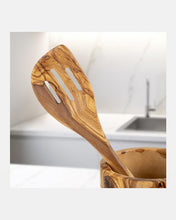 Load image into Gallery viewer, Handmade Olive Wood Kitchen Utensils Set of 5 with Wooden Holder | Wooden Kitchen Utensil set - Eco Friendly
