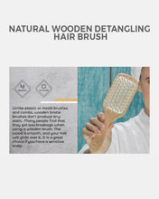 Load image into Gallery viewer, Natural Wooden Detangling Hair Brush | Bamboo Hair Brush - Eco Friendly
