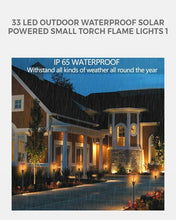 Load image into Gallery viewer, 33 Led Outdoor Waterproof Solar Powered Small Torch Flame Lights | Solar Powdered Lights - Eco Friendly
