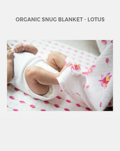 Load image into Gallery viewer, Organic Snug Blanket - Lotus | Hypoallergenic Baby Swaddle Blanket - Eco Friendly
