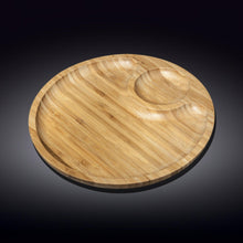 Load image into Gallery viewer, Bamboo Round 2 Section Platter 10&quot; inch | For Appetizers / Barbecue / - Eco Friendly
