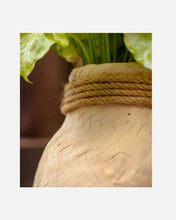 Load image into Gallery viewer, Faux Bamboo Woven Cement Planter- Rustic Reach Faux Bamboo Woven Cement Planter - Eco Friendly
