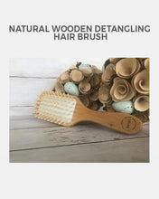 Load image into Gallery viewer, Natural Wooden Detangling Hair Brush | Bamboo Hair Brush - Eco Friendly
