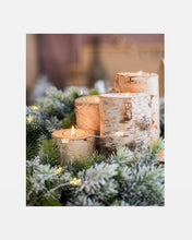Load image into Gallery viewer, Birch Wood Candle Holder Tea Light Holder in Various Sizes- Birch Wood Log Candle Holder - Eco Friendly

