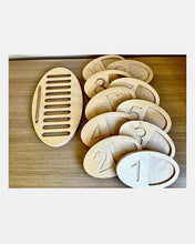 Load image into Gallery viewer, Wooden Tracing Board for Toddlers - Wooden Number Tracing Board - Eco Friendly
