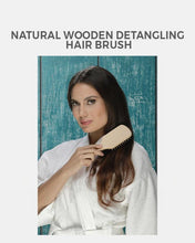 Load image into Gallery viewer, Natural Wooden Detangling Hair Brush | Bamboo Hair Brush - Eco Friendly
