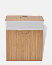 Load image into Gallery viewer, Bamboo Laundry Bin Round | Natural Bamboo Bin - Eco Friendly
