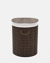 Load image into Gallery viewer, Bamboo Laundry Bin Round | Natural Bamboo Bin - Eco Friendly

