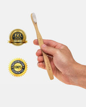 Load image into Gallery viewer, Bamboo Toothbrush Set 4-Pack | BPA-Free Medium-Firm Bristles | Compostable Wooden Toothbrush - Eco Friendly
