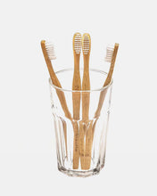 Load image into Gallery viewer, Bamboo Toothbrush Set 4-Pack | BPA-Free Medium-Firm Bristles | Compostable Wooden Toothbrush - Eco Friendly
