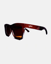 Load image into Gallery viewer, Crimson Wooden Sunglasses with Bamboo Case | 100% UVA/UVB Protection, Tea Polarized Lenses - Eco Friendly
