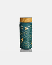Load image into Gallery viewer, Honey Bee Ceramic Travel Mug / Gold 12.3 oz | Ceramic Travel Mug with Lid - Eco Friendly

