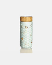 Load image into Gallery viewer, Honey Bee Ceramic Travel Mug / Gold 12.3 oz | Ceramic Travel Mug with Lid - Eco Friendly
