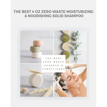Load image into Gallery viewer, The Best 4 oz Zero Waste Moisturizing &amp; Nourishing Solid Shampoo |Zero Waste Natural Products and Sulfate Free Travel Size Toiletries - Eco Friendly
