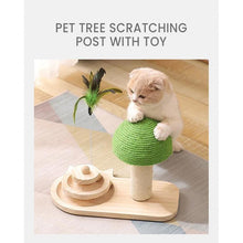 Load image into Gallery viewer, Pet Tree Scratching Post with Toy - Eco Friendly
