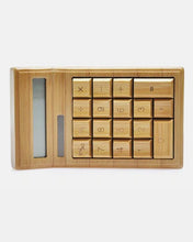 Load image into Gallery viewer, Solar-Powered LCD Bamboo Wooden Calculator 12 Digit Bamboo Calculator - Eco Friendly
